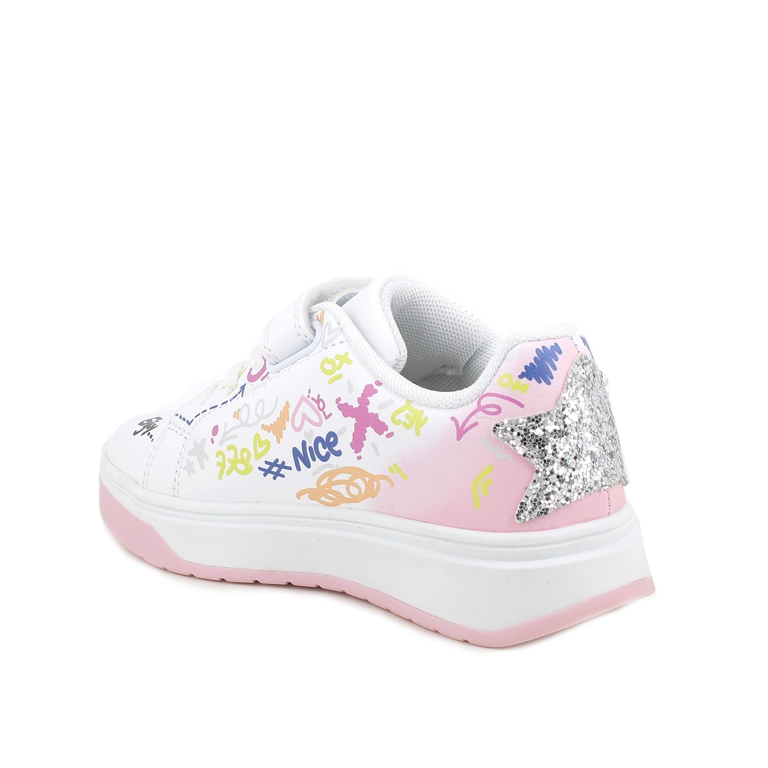 bambinaです Sneakers da bambina bianco con strap