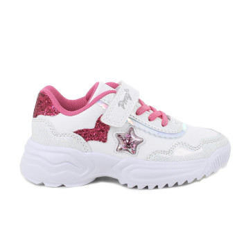 Sneakers da bambina bianco con strap Sneakers da bambina bianco con strap