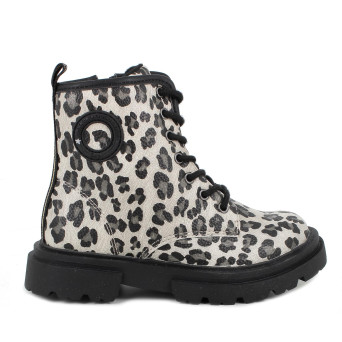 Bottillon pour fille noir et beige avec zip Bottillon pour fille noir et beige avec zip