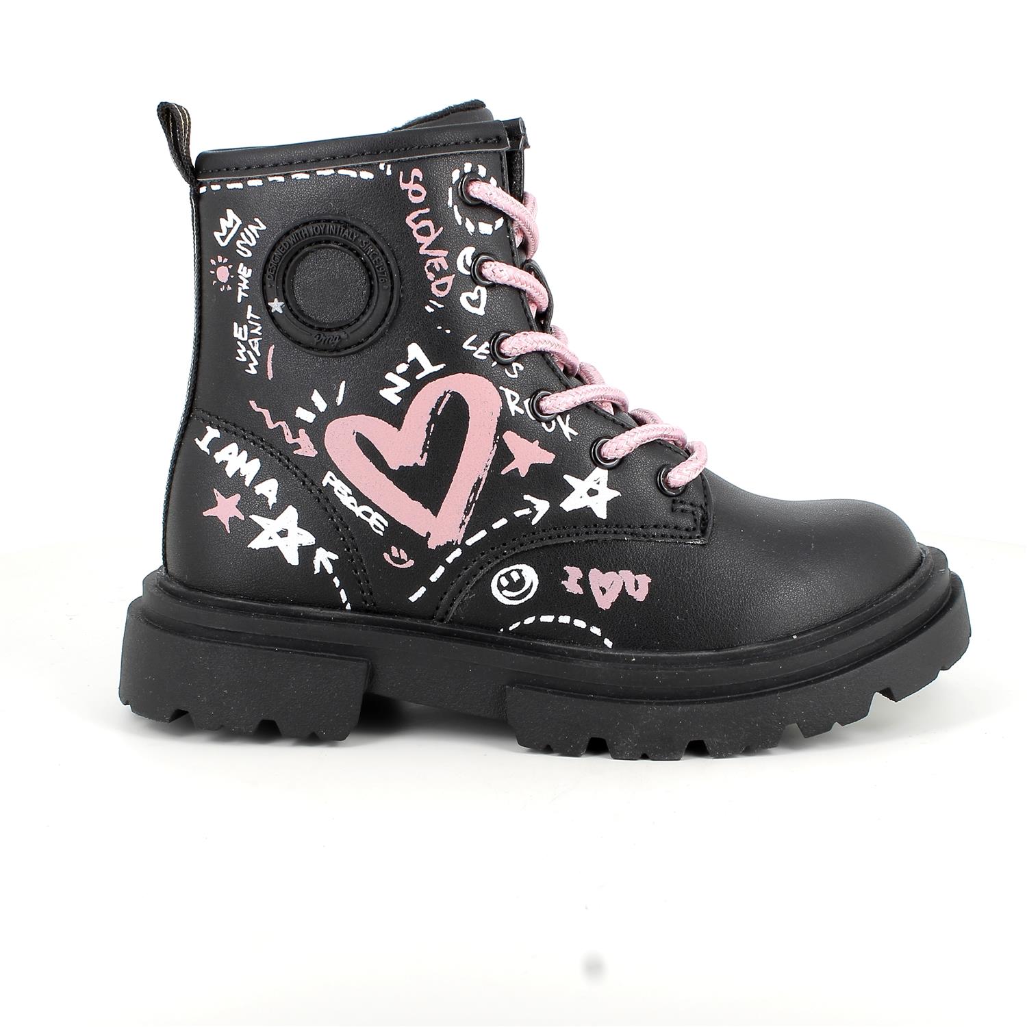 Anfibi&#x20;da&#x20;bambina&#x20;nero&#x20;con&#x20;zip