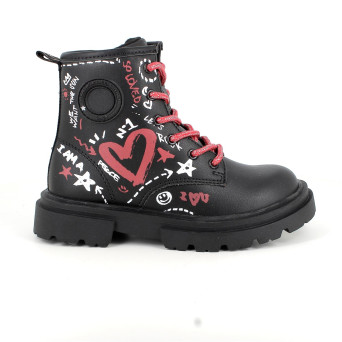 Boots for girls black with zip Boots for girls black with zip
