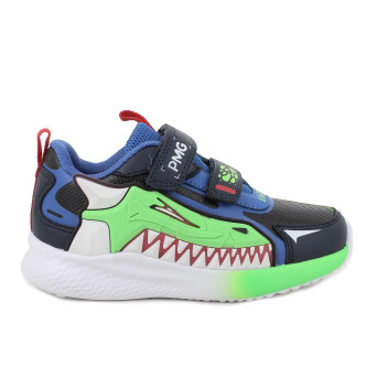Sneakers da bambino blu con strap Sneakers da bambino blu con strap
