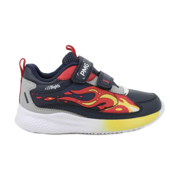 Sneakers da bambino blu con strap Sneakers da bambino blu con strap