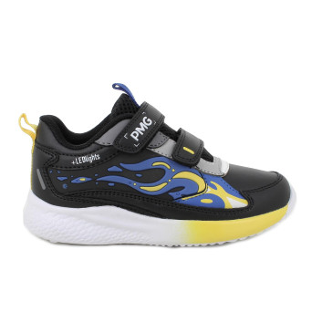 Sneakers da bambino nero con strap Sneakers da bambino nero con strap