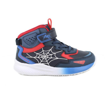 Sneakers da bambino blu con strap Sneakers da bambino blu con strap