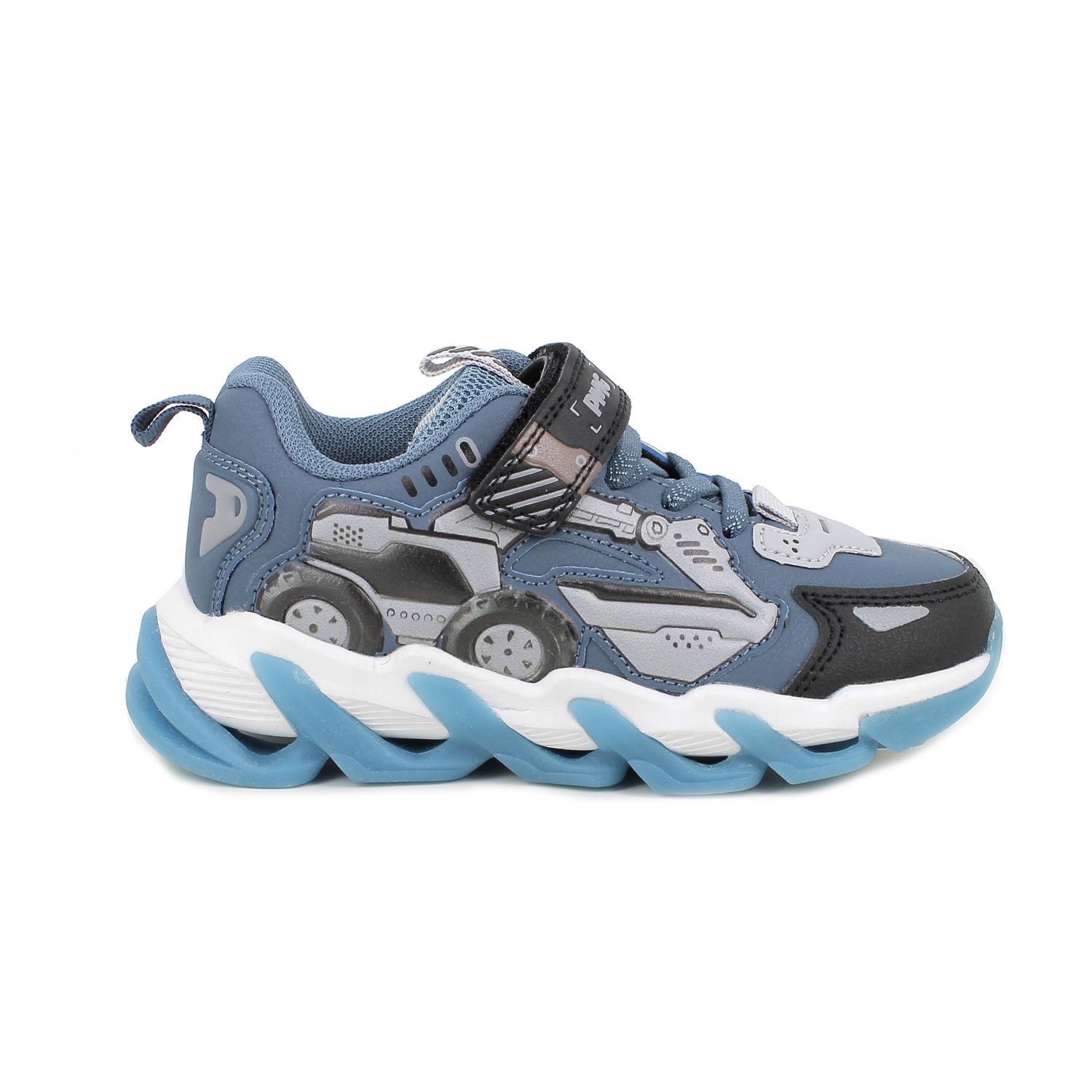 Sneakers for boys sky blue with velcro