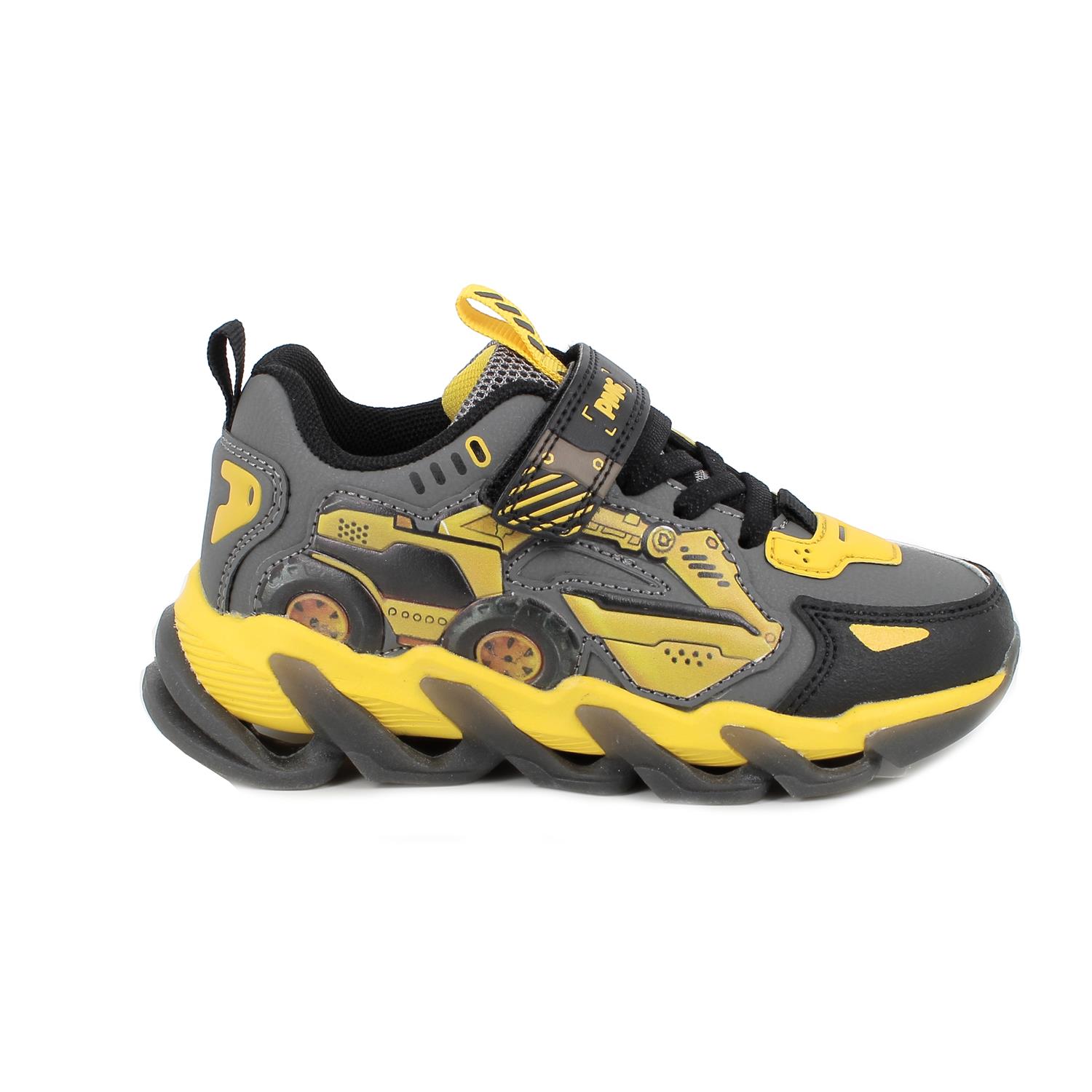 Sneakers for boys grey with velcro