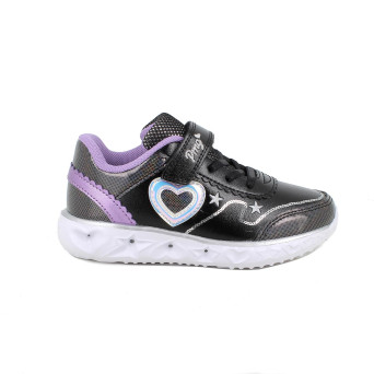 Sneakers da bambina nero con strap Sneakers da bambina nero con strap