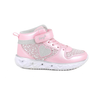 Sneakers da bambina rosa con strap Sneakers da bambina rosa con strap