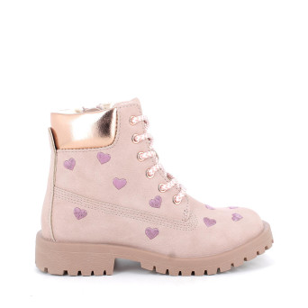 Boots for girls pink with zip Boots for girls pink with zip