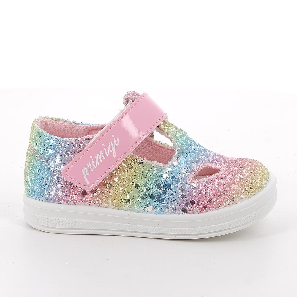 CHAUSSURES POUR FILLE  ROSE ET BLEU CLAIR AVEC VELCRO