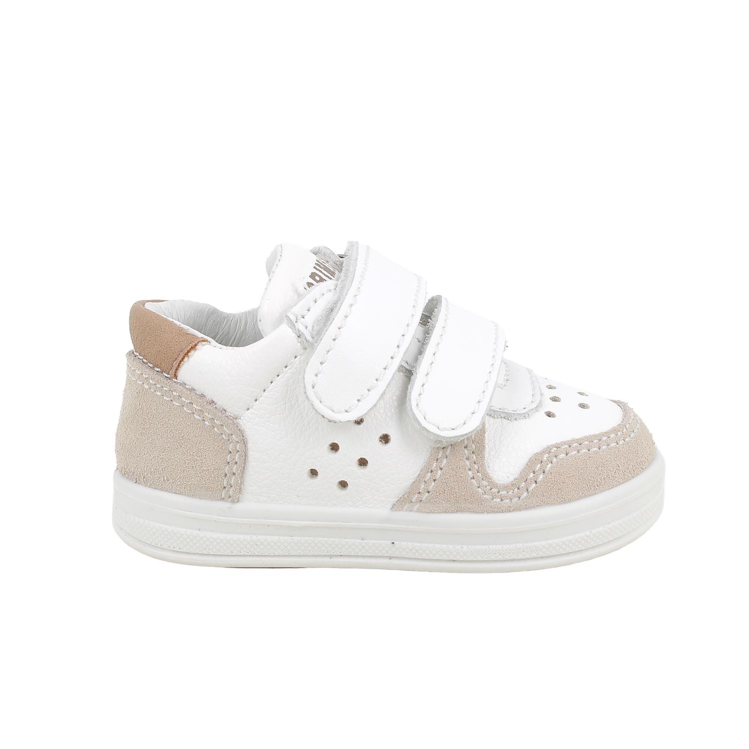 КРОССОВКИ ДЛЯ МАЛЬЧИКОВ НА ЛИПУЧКАХ, БЕЛЫЙ