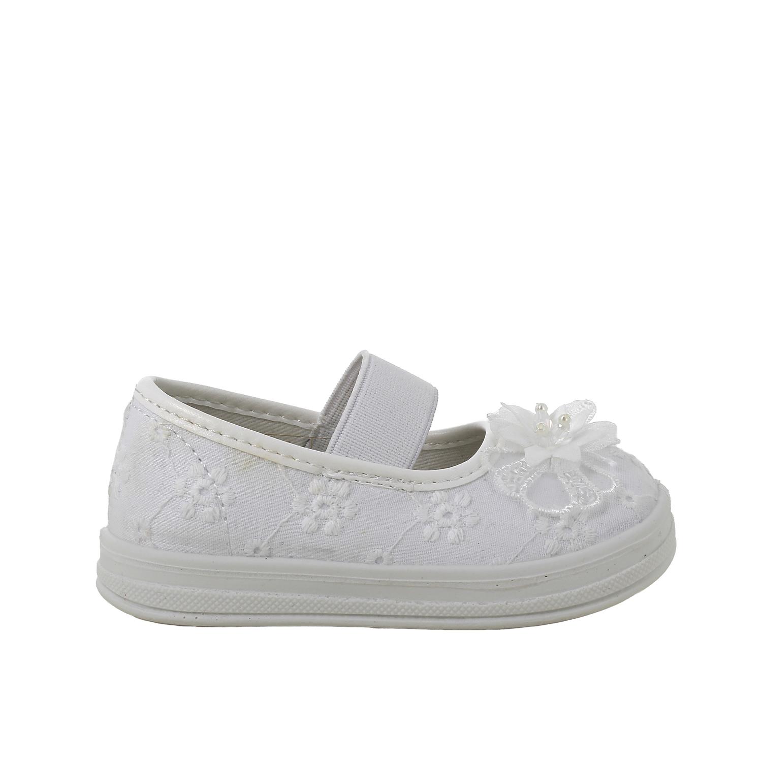 Bailarina para niña blanco con velcro