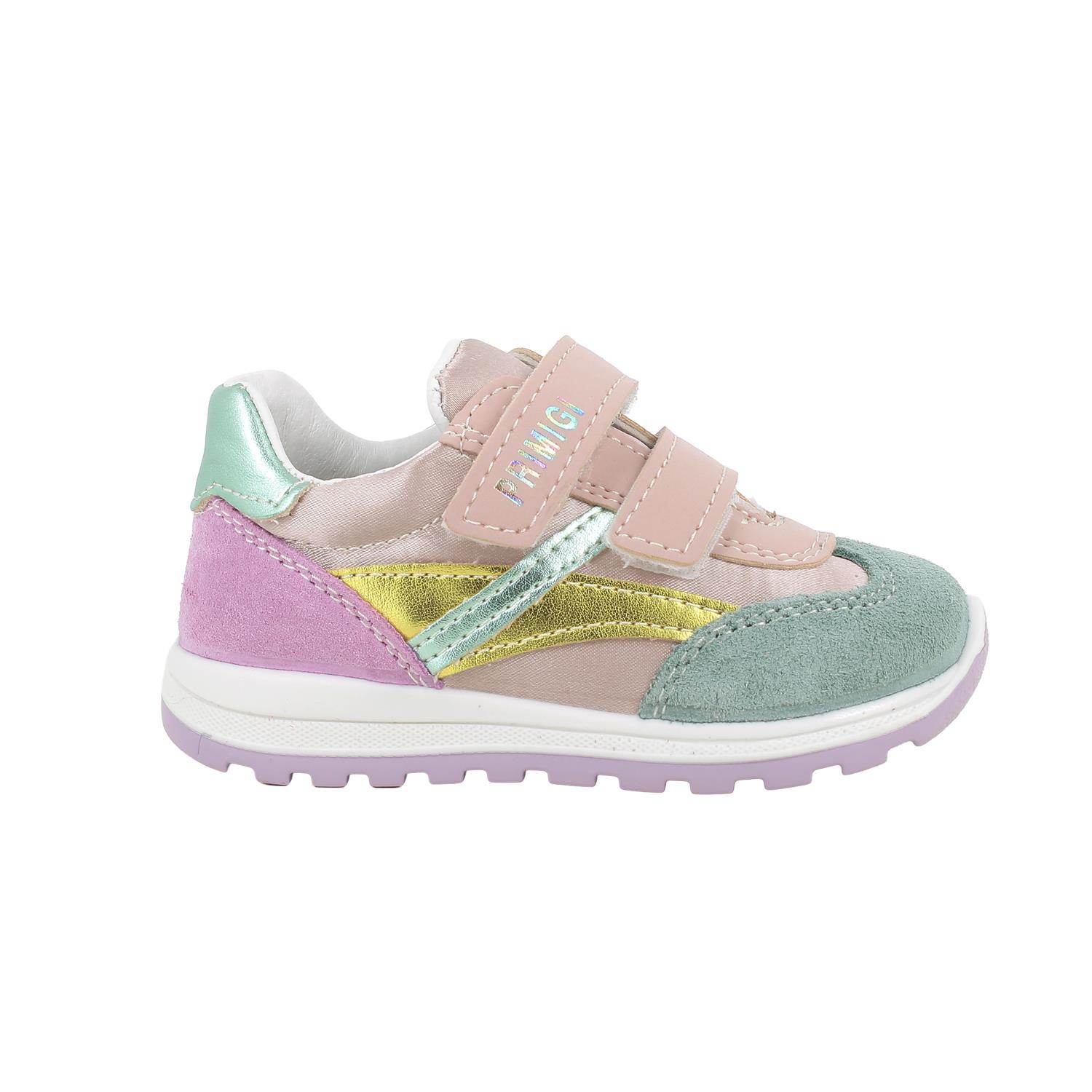 Deportivo para niña rosa y verde con velcro