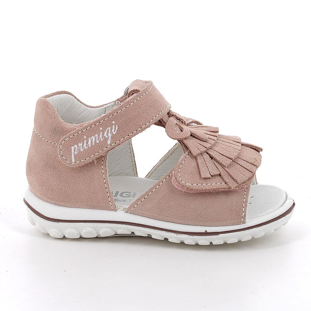 SANDALES POUR FILLE  BEIGE ET ROSE  AVEC VELCRO