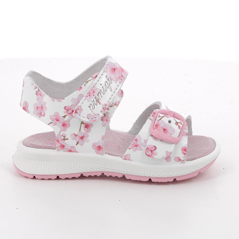 Sandale pour fille blanc et rose avec velcro