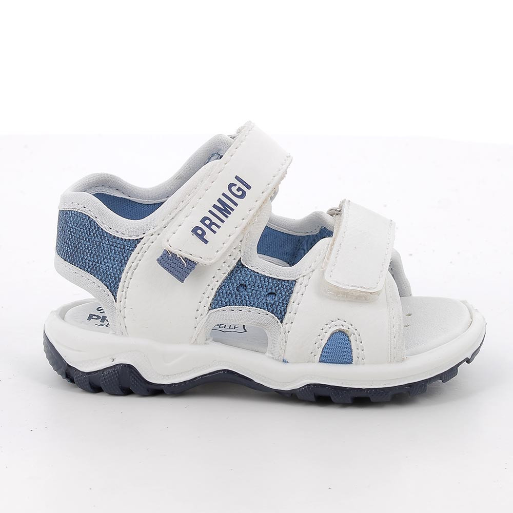 SANDALS FOR BOYS WHITE  AND LIGHT BLUE WITH VELCRO