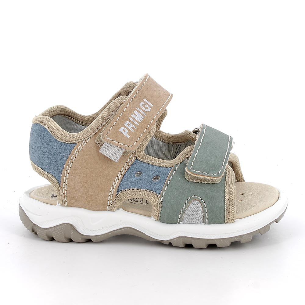 SANDALS FOR BOYS BEIGE  AND GREEN  WITH VELCRO