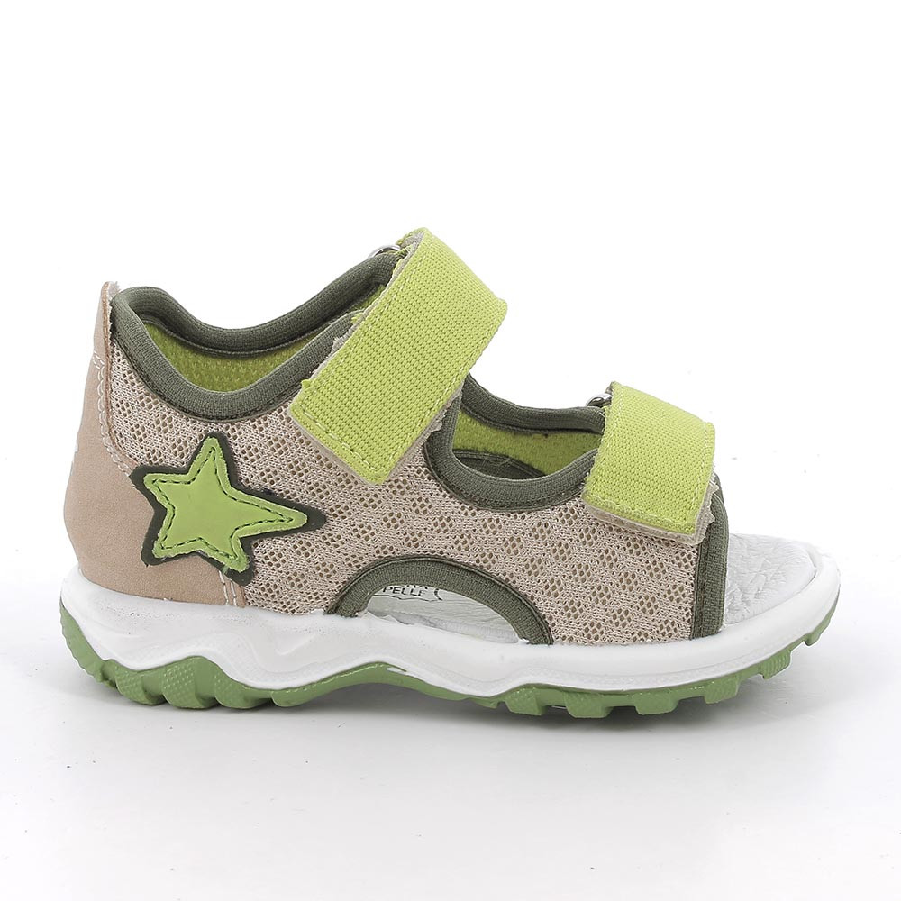 SANDALS FOR BOYS BEIGE  AND GREEN  WITH VELCRO