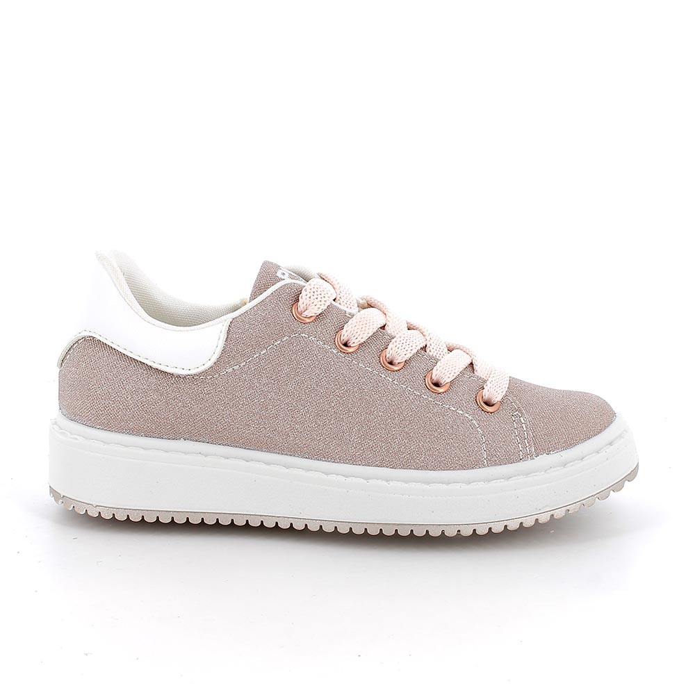 SNEAKER POUR FILLE   ROSE ET BLANC AVEC ZIP
