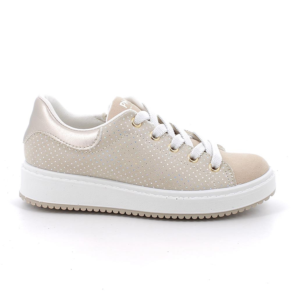 SNEAKERS POUR FILLE  BEIGE AVEC ZIP