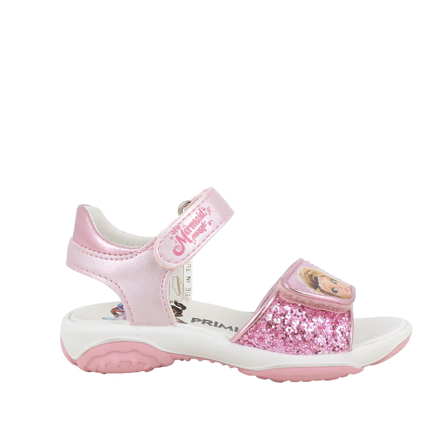 Sandals for girls pink with velcro