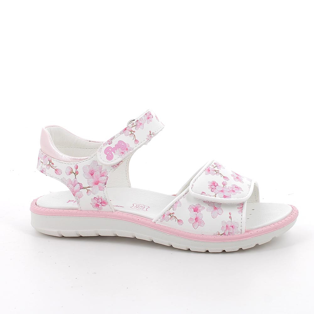 Sandale pour fille blanc et rose avec velcro