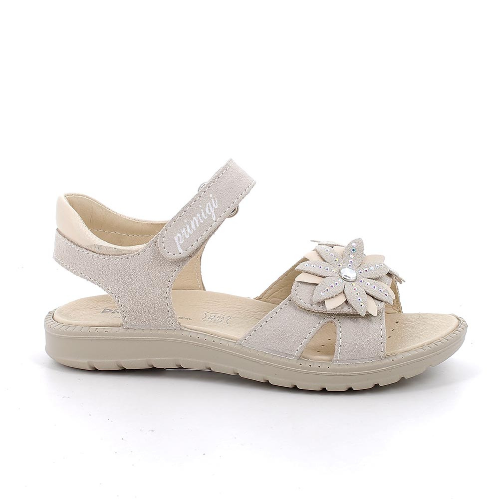 Sandale pour fille beige avec velcro