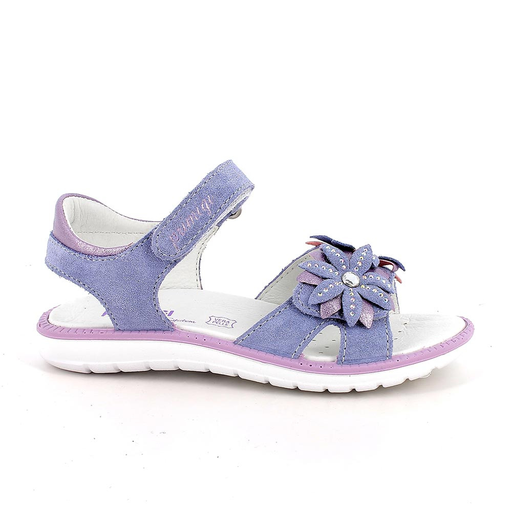 SANDALES POUR FILLE  VIOLET ET BLAU CLAIR   AVEC VELCRO