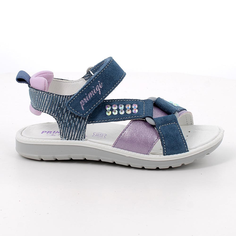 SANDALES POUR FILLE  BLEU ET VIOLET  AVEC VELCRO