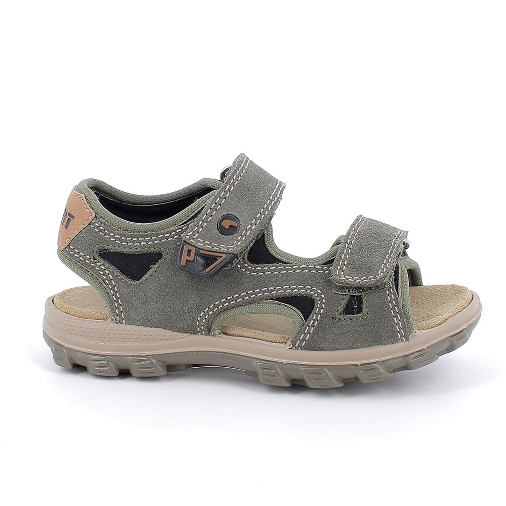 Sandali da bambino verde con strap