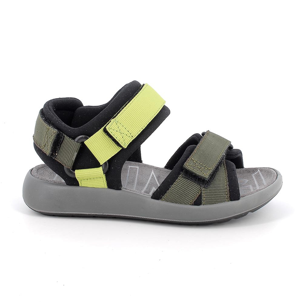 SANDALES POUR GARÇON VERT ET JAUNE  AVEC VELCRO