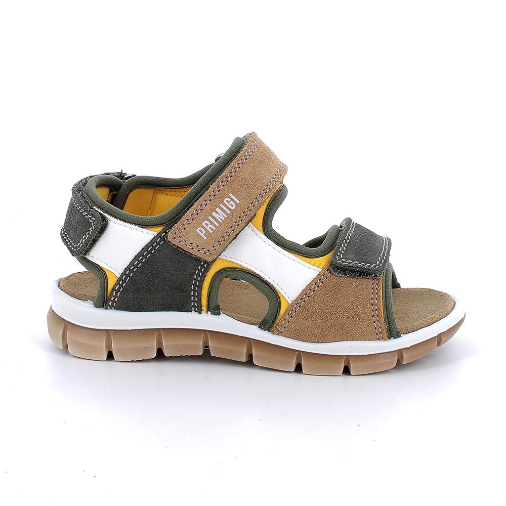 SANDALES POUR GARÇON VERT ET BRUN  AVEC VELCRO