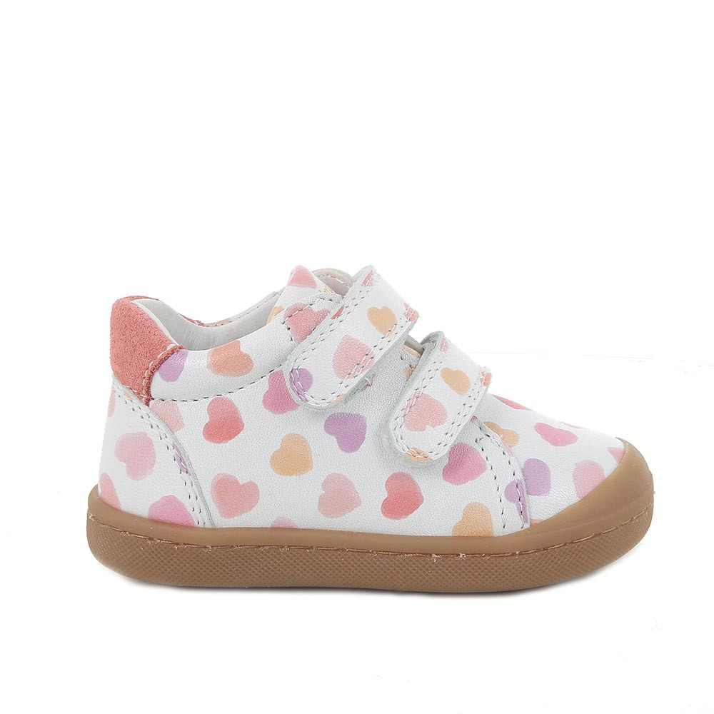 CHAUSSURES POUR FILLE  BLANC ET ROSE  AVEC VELCRO