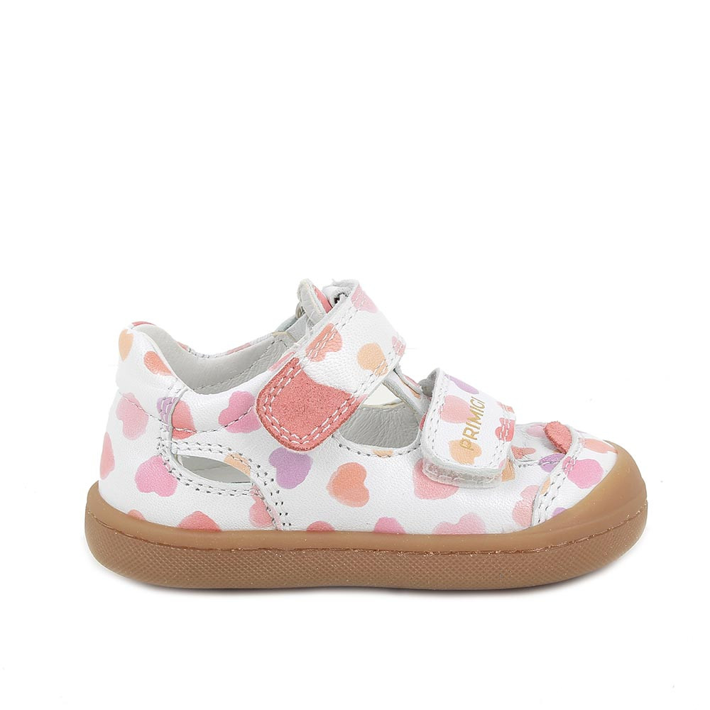 Sandale pour fille blanc et rose avec velcro
