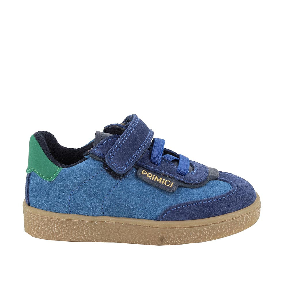 SNEAKERS FOR BOY LIGHT BLUE AND BLUE WITH VELCRO