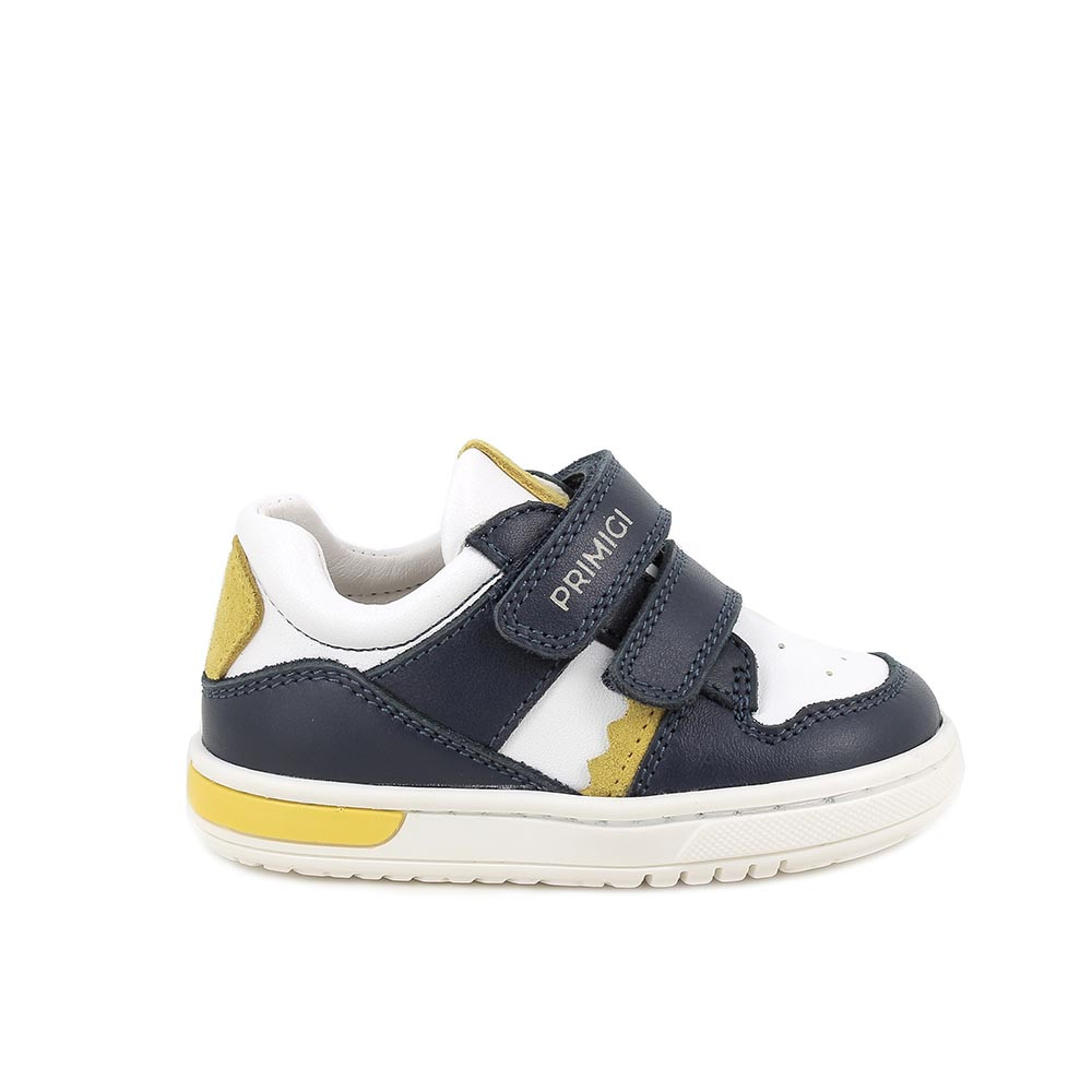 SNEAKERS FOR BOY  WHITE AND BLUE WITH VELCRO