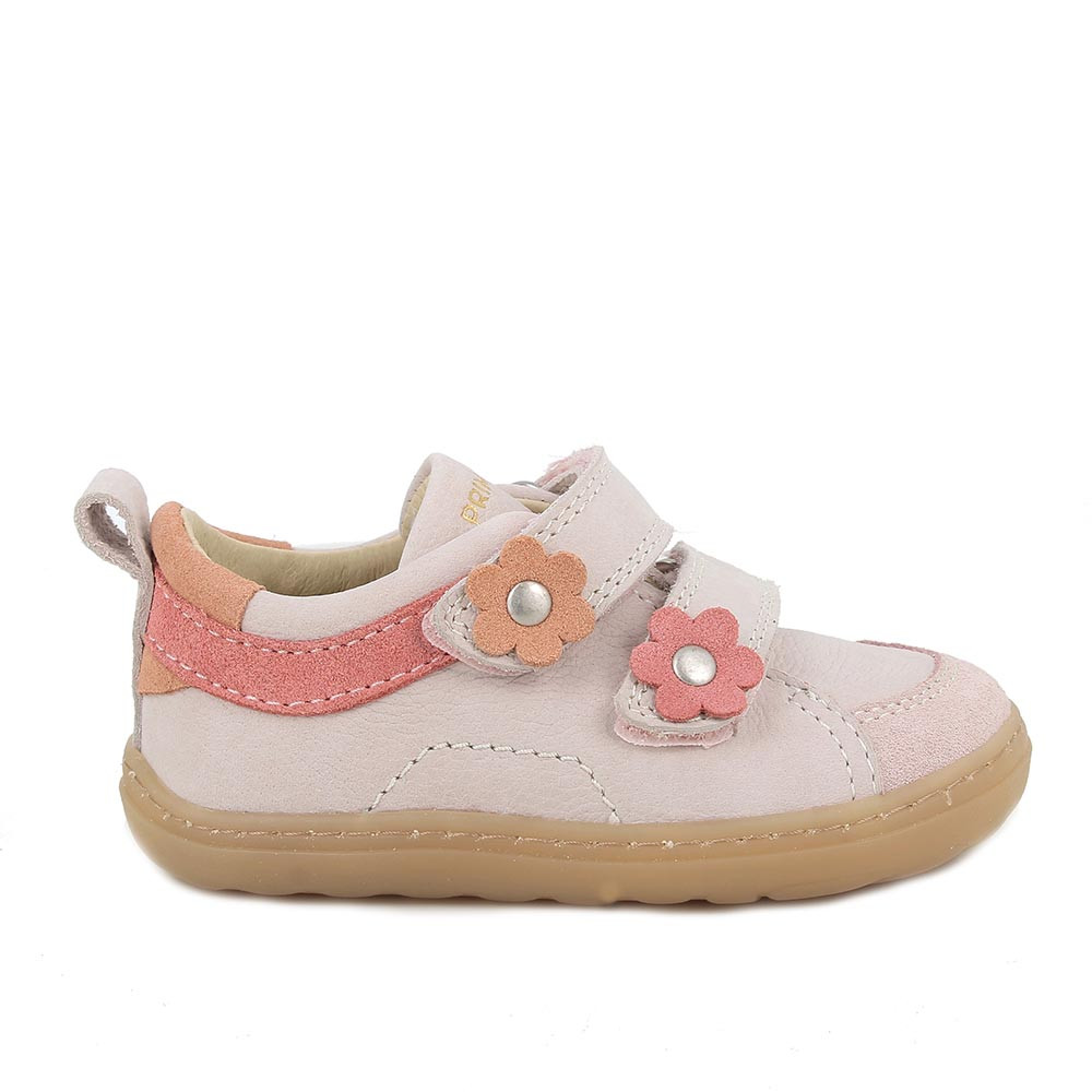 SNEAKER POUR FILLE   ROSE ET BEIGE AVEC VELCRO