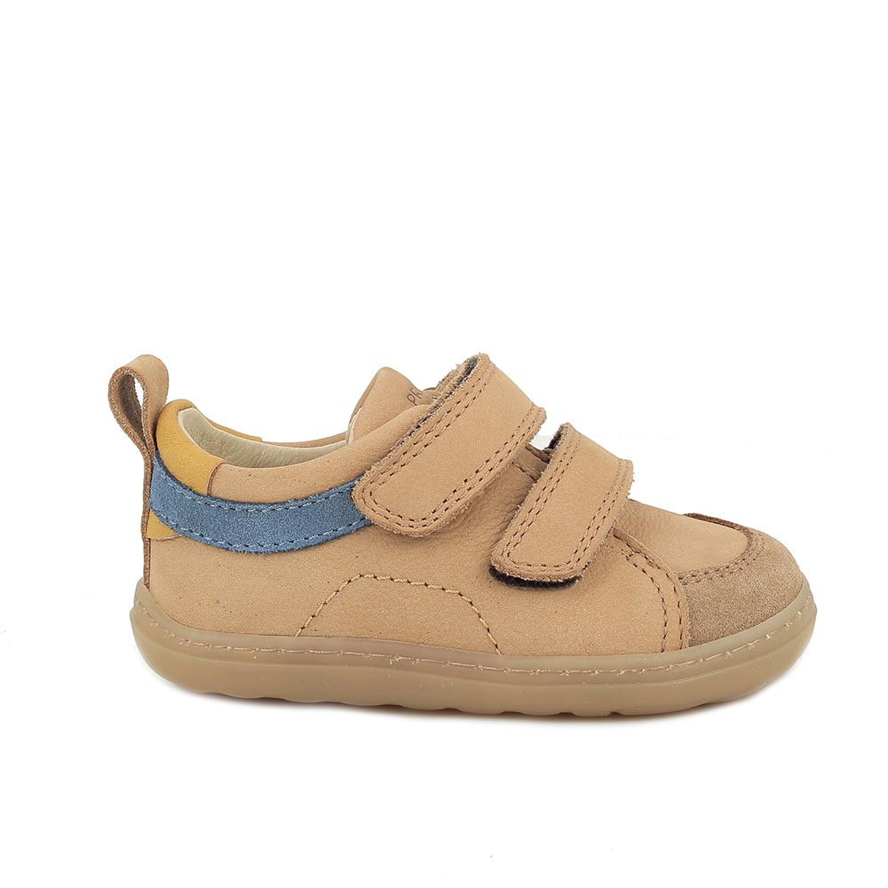 SNEAKERS FOR BOY BROWN WITH VELCRO
