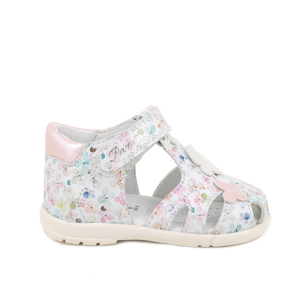 Sandale pour fille blanc et rose avec velcro