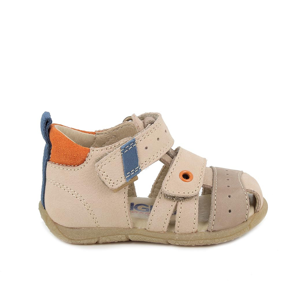 SANDALS FOR BOYS BEIGE WITH VELCRO