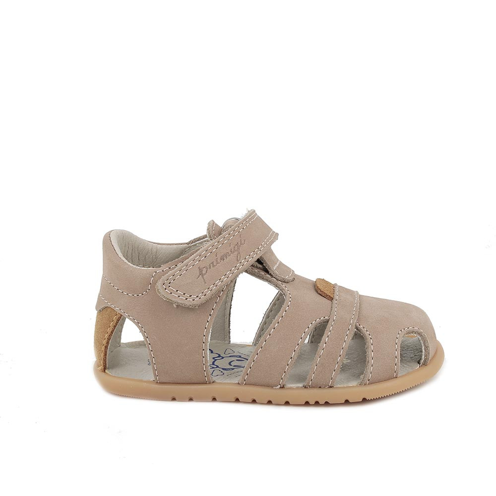 SANDALS FOR BOYS BEIGE WITH VELCRO