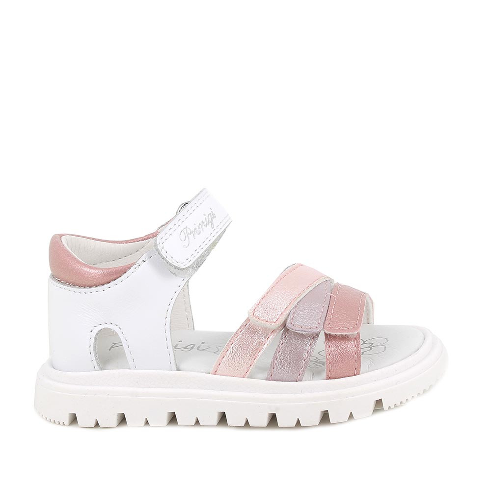 Sandale pour fille blanc et rose avec velcro