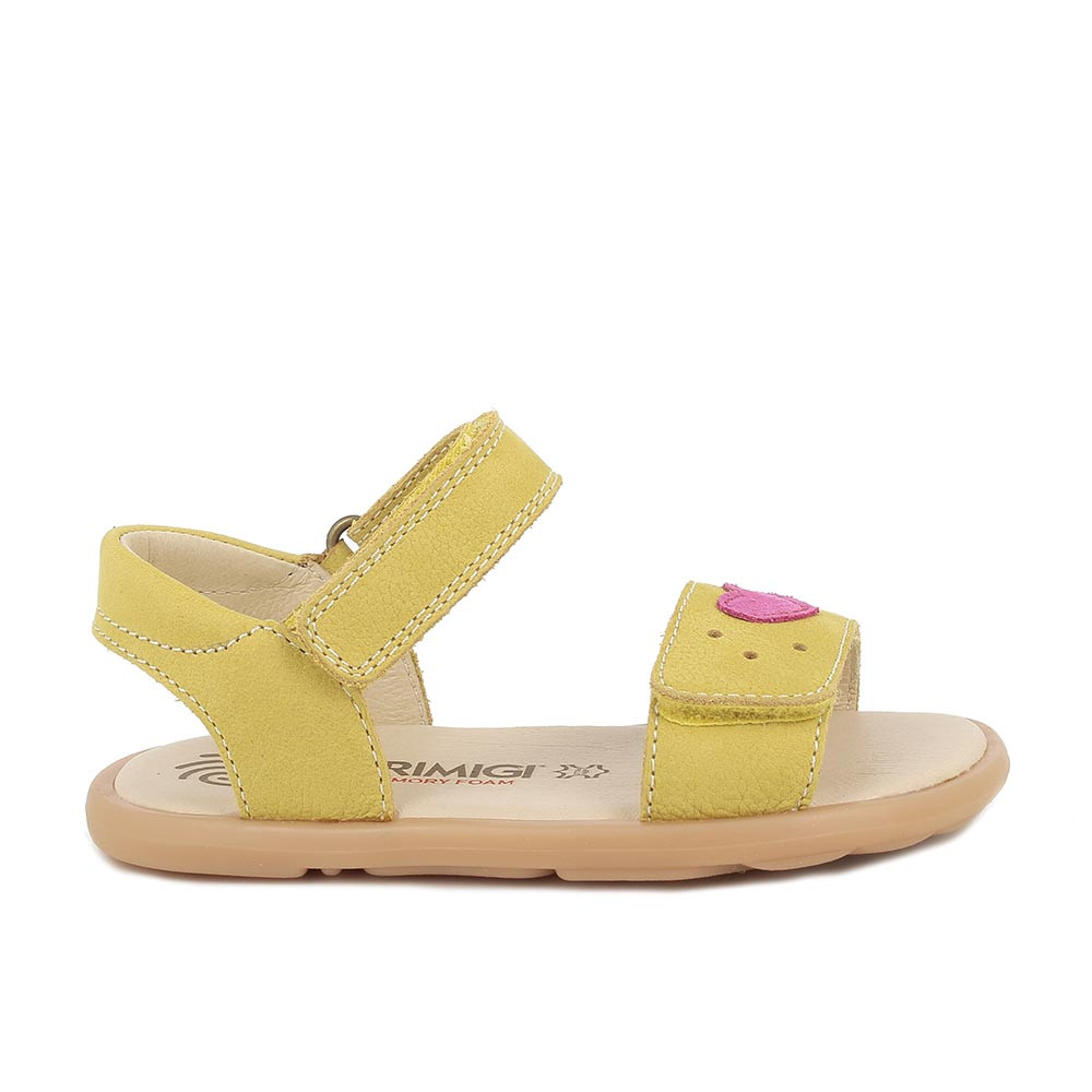 SANDALES POUR FILLE  JAUNE  AVEC VELCRO