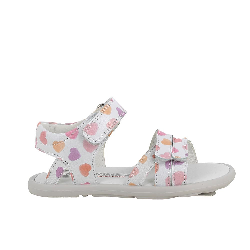 Sandale pour fille blanc et rose avec velcro