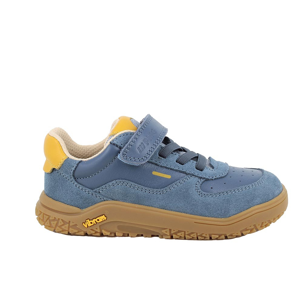 Sneakers da bambino blu e celeste con strap