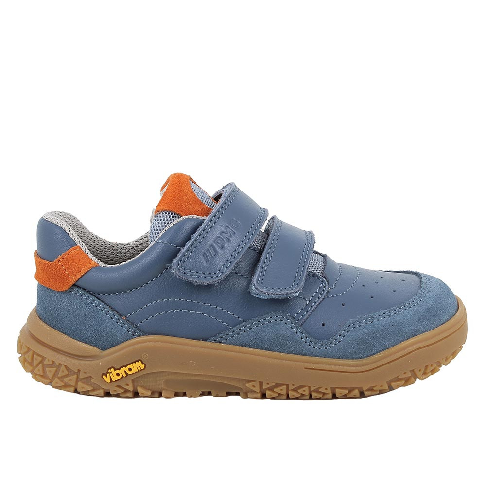 Sneakers da bambino blu con strap