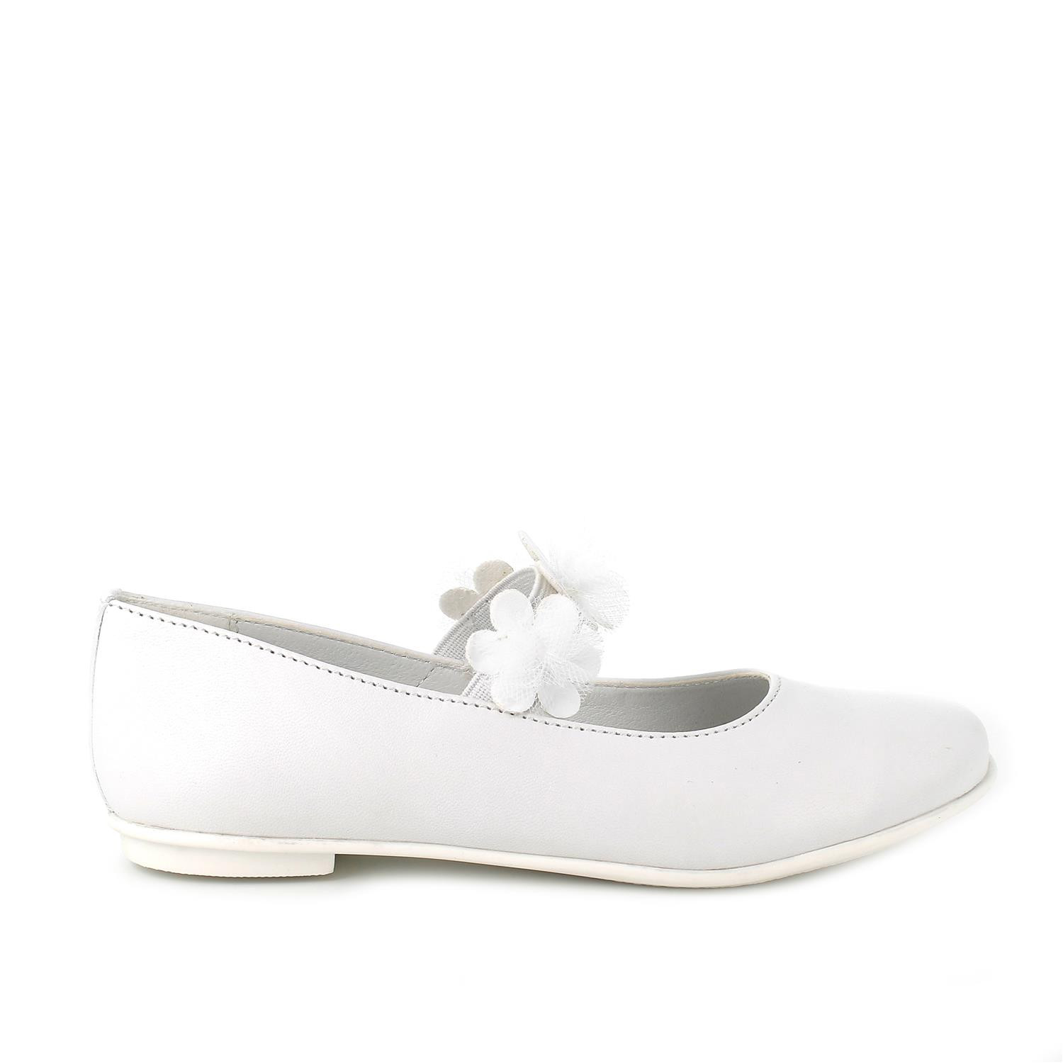 Ballerine da bambina bianco con elastico