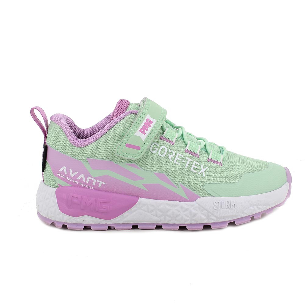 SNEAKER GORE-TEX® POUR FILLE   VERT ET VIOLET AVEC VELCRO