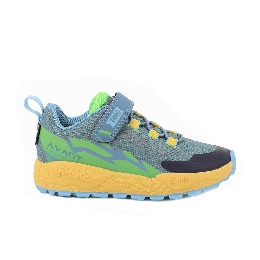 SNEAKER GORE-TEX® POUR GARÇON   TURQUOISE ET VERT AVEC VELCRO